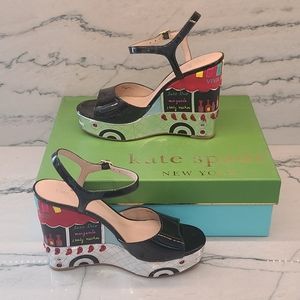 Rare Kate Spade Taco truck wedges 8.5